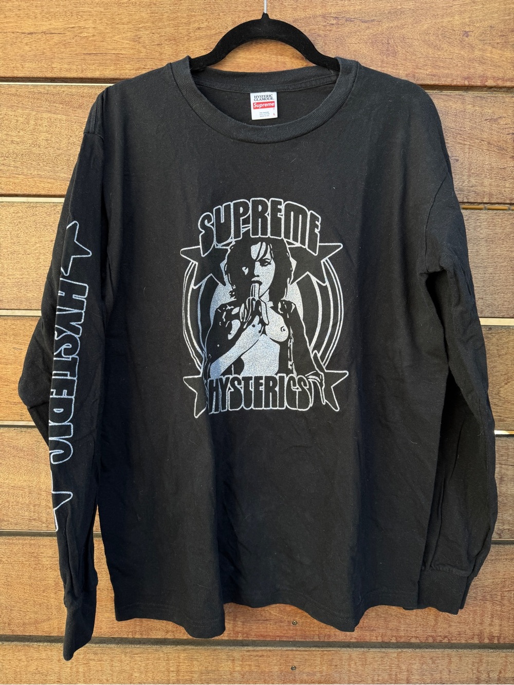 Supreme x Hysteric Glamour Long Sleeve T-Shirt Black, Size L, Collectable